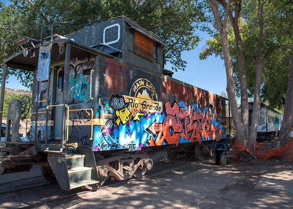 Rio Grande graffiti train, Lamy, NM