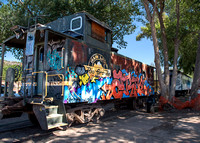 Rio Grande graffiti train, Lamy, NM